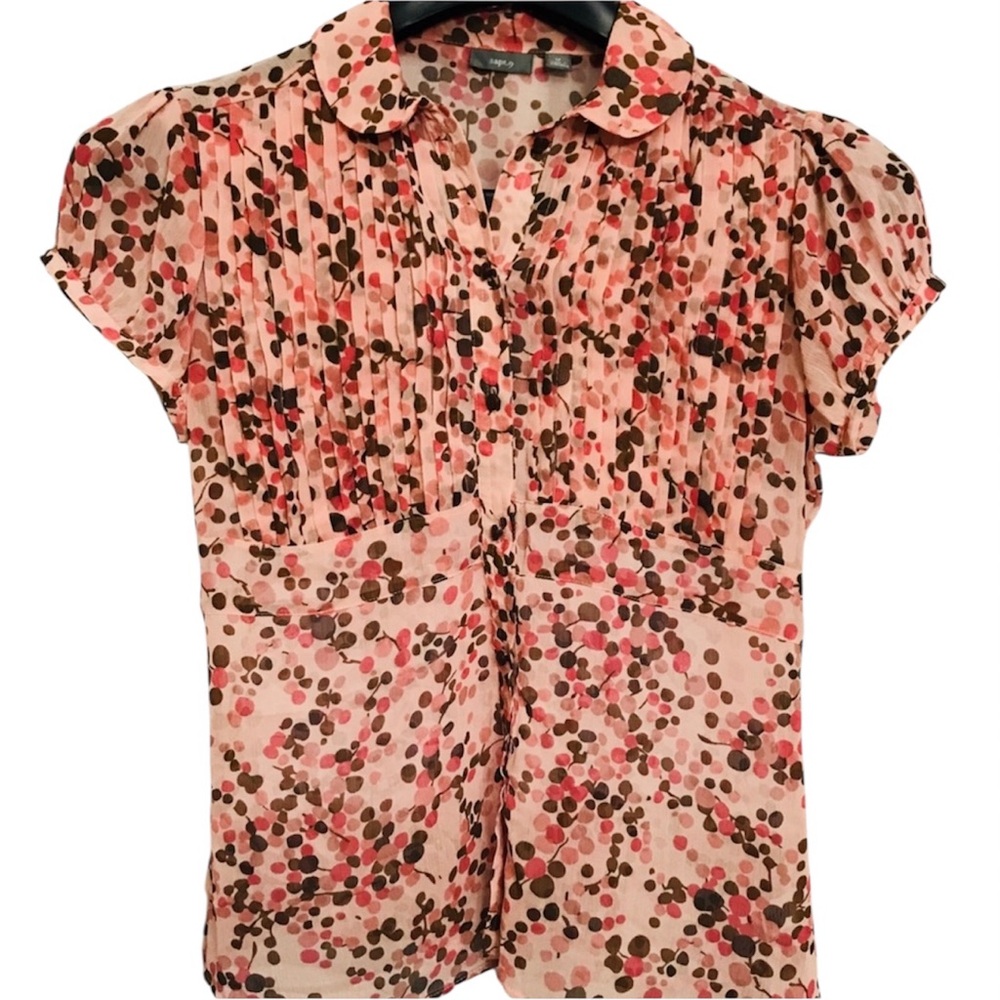 Apt. 9 Pink and Brown Blouse